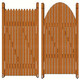 Puerta al aire libre con puertas en el patio, puertas de cerca de madera anticorrosión en el jardín, puertas de madera de doble madera en las puertas de madera maciza de madera, puertas de cerca con columnas 12050 blancas