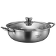 Joyoung Olla caliente de acero inoxidable 304, olla Yuanyang, lavabo para olla caliente, estufa lateral, olla shabu-shabu de cordero, cocina de inducción de llama abierta de gas, olla universal Yuanyang-CJ182- 30cm