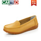Cartelo Flat Women's Shoes. Cuir Soft Sole Breatchable Mother Chaussures Chaussures célibataires pour femmes Chaussures de bœuf de grande taille Sole Sole Casual Enceinte Women's Chaussures 6629 Grey Hollow 39
