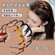 Yuqi wavy high skull non-slip headband women's face wash hairpin high-value bangs hairpin headdress dual-purpose C1-black hairband