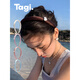 Tagi. Imagine love pounding diamond pearl bulging retro 22m/m silk headband autumn and winter high headband coffee brown