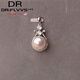 Freshwater Pearl Pendant Single 910mm Pearl Necklace S925 All-over Silver 910mm White Single Pendant without Chain Silver Drag