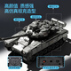 Yueyue Kinderfernbedienungskontrollauto Tank Spielzeug Fernbedienung Autos Militärmodell Military Green Electric Panzerfahrzeug Crawler Boy Desert Yellow Crawler Tank (mit Beleuchtung und Schall) Batterieversion (ein Satz wiederaufladbarer Batterien + Ladekabel)