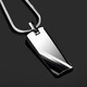 Ostantin tungsten gold pendant necklace, high-end, fashionable and versatile, trendy tungsten steel birthday and Valentine's Day gift for boyfriend and husband, black pendant with chain 50CM