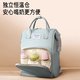 Jin Riman Mommy Bag Rucksack Multifunktionales Babyausflug 2024 Großkapazität Mode einfache tragbare Mutter- und Baby-Tasche Blau und Grau 41*26*26