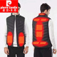 Pierre Cardin Heating Vest Intelligent Temperature Control Charging Anti-cold Heating Vest Men's and Women's Winter Warm Cycling Electric Heating Vest Second Zone Heating Vest (Excluding Power Bank) M 90-105Jin Jin is equal to 0.5 kg