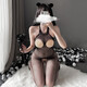 
Sexy lingerie women's extreme seduction suits to take off perspective role-playing large size pajamas uniform thong nightgown elegant onesie open crotch hand tearing sexy lingerie 756
