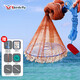 Let the bird fly hand throw net hand cast net American easy to throw fishing net spin net swing net pendant fish net tire line flying disc type 5.4 meters