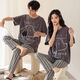 Arctic Velvet (Bejirog) reines Baumwollpajamas im Sommer im Sommer ein Mann und eine Frau kurzärmelige Hose Pullover Cartoon Freizeitkleidung Anzug 686 Paare [reines Baumwoll] 2xl weibliche M+ Männer