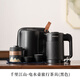Ahri's Love Travel Tea Set Portable Set Souvenirs, Business Gifts, Father's Birthday Gifts, Boys' Gifts for Teachers and Dads, Practical One Pot, Three Cups, Portable Kettle, Black, 7 Heads, Business Travel, Outdoor Camping Office, Easy-to-Make Tea Cup