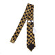 MOSCHINO men's silk yellow double question mark pattern tie 55062 M55558 001 black