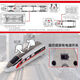 Télémiste électrique étendu ALLIAGE Modèle de rail à haut débit Fuxing Harmony Emu Track Track Child's Toy Car, Double voiture Remote Contrôle Télécommande Chargement