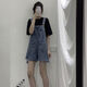 Yimuqi-Denim-Gurt-Shorts für Frauen koreanischer Stil locker Pass