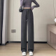 Red Dragonfly Versión estrecha Pantalones para mujeres 2025 Primavera y otoño Nuevos pantalones casuales para mujeres Plus Velvet Spring Sports Pantalones rectos 689# Dark Grey pantalones - Regular XL XL