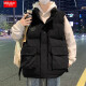 Kaduton extra large size 300Jin [Jin is equal to 0.5kg] Men's fat workwear cotton vest winter thickened cotton waistcoat men's fat man multi-bag jacket black 6XL recommended 210-230Jin [Jin is equal to 0.5kg]