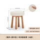 Original element solid wood dressing stool modern minimalist bedroom girls dressing stool dressing table stool bright moon white L7139