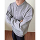 7 high-quality gray American Henry collar sweaters for men, winter plus velvet, high-end, lazy style, bottoming sweaters, casual jackets CRB-M143 light gray XL