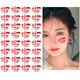 Muyu National Day Games Cheer for Victory Face Sticker Tattoo Body Sticker Face Decorative Accessories Children's Sports Games Competition Cheer Rainbow Flower Style 36 Stickers a Piece