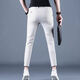 Pantalones de Kurentou Summer Men Pantalones de nueve puntos Men Pantalones casuales de hombres Corea Corea Slim Pequeños Pequeños delgados 2025 Nuevos pantalones para hombres de 9 puntos CJ9905 Negro 33