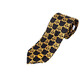 MOSCHINO men's silk yellow double question mark pattern tie 55062 M55558 001 black