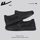Huili Pedal Herrenschuhe Stoffschuhe Herren Frühling und Sommer atmungsaktives leichte Vaters Schuhe Sport Casual Schuhe Weiche alleinige Netzschuhe Herrenschwarz 0464 41