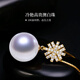 Yage 18K gold Australian white pearl pendant single perfect round ocean seawater white pearl pearl necklace women's clavicle chain yellow 18K gold