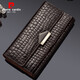 Pier Cardin brand women's handbags real cowhide fashion clutch bags top layer cowhide hand grab bag women's wallet multiple cards women's ticket clips brown fashion
