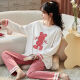 Pajama de gran tamaño Zisong para mujeres 240jin [Jin equivale a 0,5 kg] Set de pijamas de manga larga de algodón de gran tamaño de gran tamaño de gran tamaño para mujeres de manga larga de longitud larga para mujeres 9207 Algodón de alta calidad M 80-100Jin [Jin equivale a 0,5 kg] de algodón puro] puro de algodón puro] puro de algodón puro]