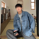 Foss Phil Denim Jacke Herren Frühling und Herbst Lose Casual Jacket Retro Top Trendy Brand Herrenkleidung HQ1204 Blau XL
