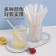 Disposable single straw for adults and children to drink water and milk, food-grade fine straws, plastic milk tea thick straws, 200 pieces, bendable colorful straws