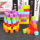 Pequeños bloques de construcción de color Matemáticas cuadradas Matemáticas Ayudas de enseñanza Cubo para niños Madera cuadrada Juguetes de jardín de infantes de jardín