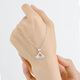 TTMIX platinum PT950 skirt pendant elegant small fan necklace platinum clavicle chain for girlfriend 4.1-4.3g