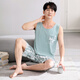 
Mandelefin Summer Pajamas Modal Thin Vest Sleeveless Shorts Plus Size Daddy Set 200 Jin [Jin equals 0.5 kg] MD1048 M [Suggested 100-120 Jin [Jin equals 0.5 kg]]
