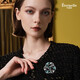 Eternelle French Eternal Baroque Retro Brooch Women's High-end Corsage Autumn and Winter Collar Pin Accessories Cardigan Button Classic Red
