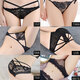 Yan Beiwei [6 Pakete] Spitzenunterwäsche weibliche transparente junge Frau ausgehöhlten Damen Pure Desire Style All Black Sorts Black 219+6867+562+158+704+687 L [Vorschlagen Gewicht 110-130jin [Jin gleich 0,5 kg]]
