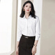 Troman concealed button no-iron white shirt women's long-sleeved professional formal temperament casual anti-wrinkle work clothes work clothes shirt