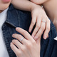 Lukfook Jewelry Platinum 950 Car Flower Simple Platinum Ring Couple Ring Men's and Women's Single Price L04TBPR0009 No. 14-3.56g (including labor cost 271 yuan) women's style