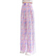Pitt Pitt Girls Widm-Bein Hosen Sommer Dünne Kindereiseisenhose Große Kinder Kleidung Mädchen Moskito-Repellenthosen Straighthose Lose 15088 Pink Purple + 9889 Weiß [Set] 120 cm