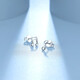 ZLF (ZLF) PT950 platinum earrings for women, asymmetric earrings, note personalized earrings 1.24g