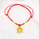 Jingmengyuan same style pendant sand gold simulation gold baby baby one year old long life lock gold lock children's red rope safety gold collar rich red rope necklace + large Ruyi safety lock