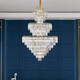 Shilan Light Luxury Duplex Gebäude großer Kronleuchterkristall-Lampen-Villa Wohnzimmer leeres Gebäude mittlerer Bodentreppenleuchte 6628-150*220 cm-drei Farben-Bake-Installation