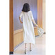 AEMAPE2025 summer new long skirt high-end exquisite texture high-end temperament beautiful loose slimming dress for women apricot color dress XL (115-125Jin [Jin equals 0.5 kg] shot)
