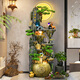Adornos de la fuente de agua que frota al piso personalizado para la sala de estar y la oficina Decoración de riqueza Feng Shui High Mountain Circulation Waterscape 9926 altura pequeña 106 cm