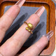 GOYN old Phoenix gold store style 18k gold plated hello Kitty cat ring women's gold KT cat ring new bow gold hello kitty bow ring (opening adjustable