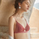 Jin Santa Underwear Jurchen en dentelle épissant un soutien-gorge sexy brodé sans anneaux en acier rouge rose gris 9715 m
