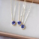 Amethyst pendant Japanese agete Akado natural tanzanite necklace women light luxury retro amethyst tanzanite necklace