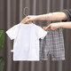 G.DUCKKIDS children's clothing boys' suit summer thin fake three-piece children's summer clothing pure cotton baby clothes small and medium-sized children's short-sleeved T-shirt 9202IM vest short-sleeved gray 100 Recommended 90-100cm3-4 years old