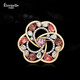 Eternelle French Eternal Baroque Retro Brooch Women's High-end Corsage Autumn and Winter Collar Pin Accessories Cardigan Button Classic Red