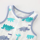 Little Pig Beiui Baby Onesie Weste reine Baumwollbaby Kleidung Dünne Sommermänner und Frauen ärmellose offene Kleidung Neugeborenen Sommeranzug 036 Kirschbär 90 cm