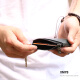 
Kangaroo zipper change key bag genuine leather men's short wallet mini coin handbag women's dark brown small size